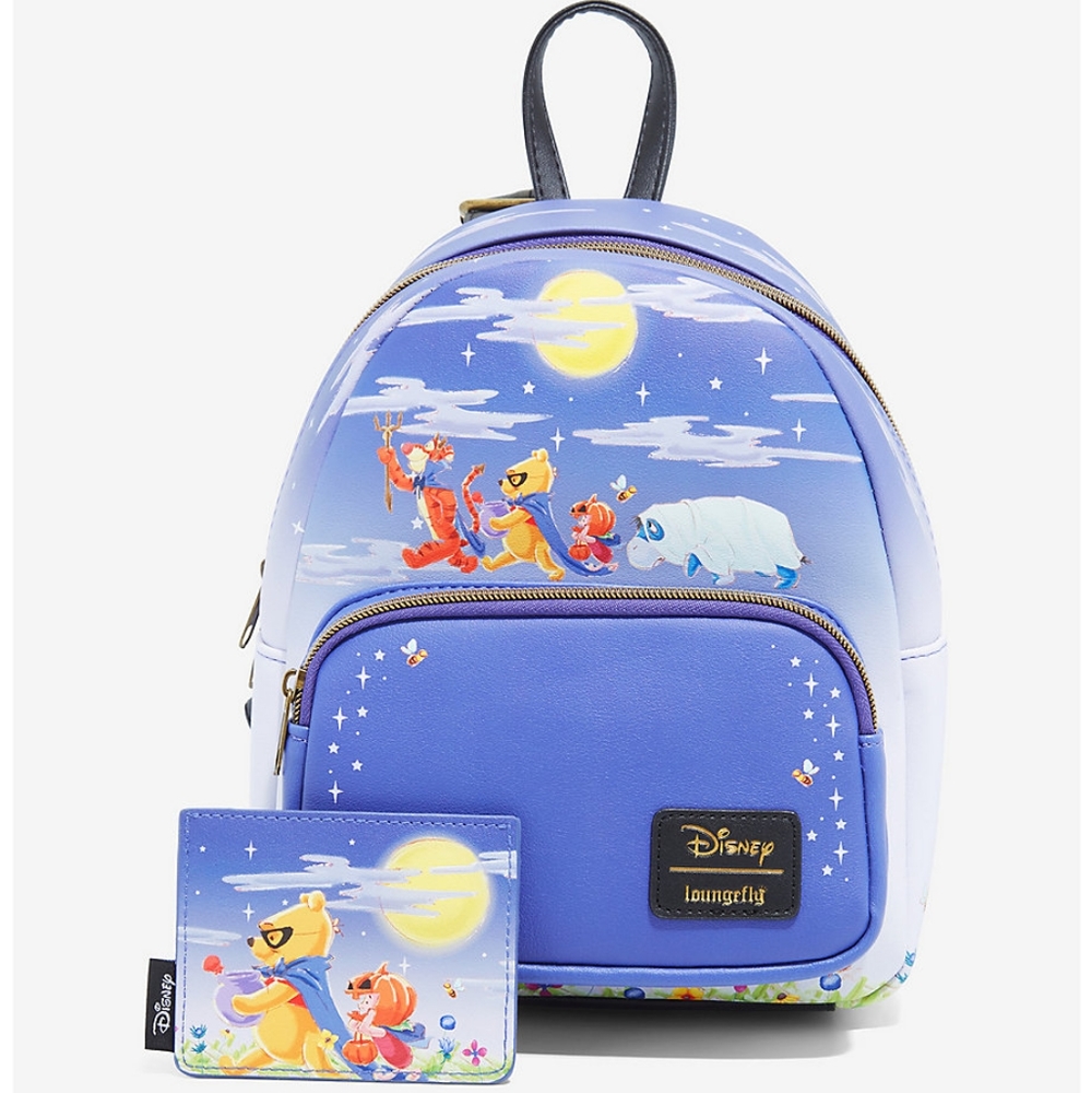 Loungefly Disney Winnie The Pooh Halloween Pooh Mini Backpack and Cardholder